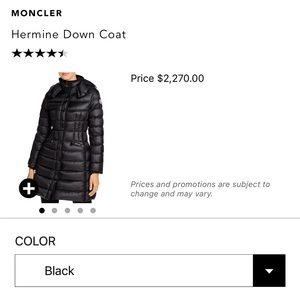 Black moncler coat